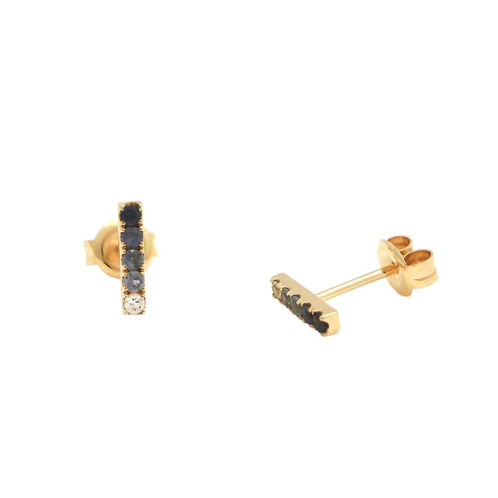 Sapphire Fashion Earrings (14Kyg) Rainbow